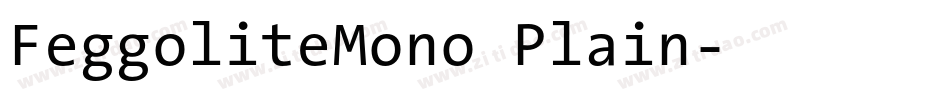 FeggoliteMono Plain字体转换